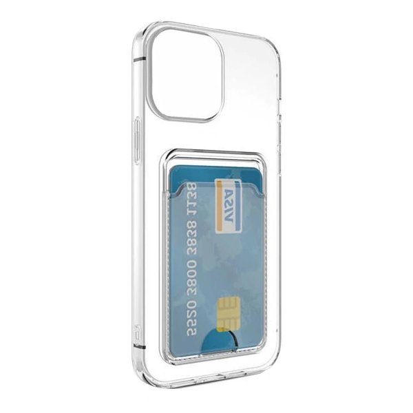 iPhone 15 Pro Max Cover Kortholder Stødsikkert Transparent