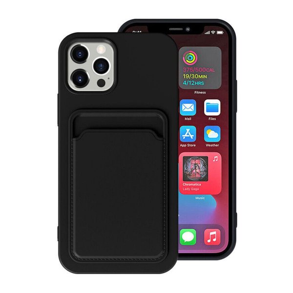 iPhone 15 Pro Cover Kortholder Sort