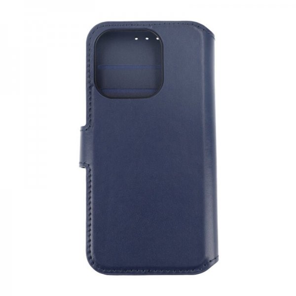 Rvelon iPhone 15 Pro Cover Ægte Læder Blå