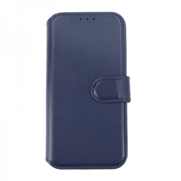 Rvelon iPhone 15 Pro Cover Ægte Læder Blå