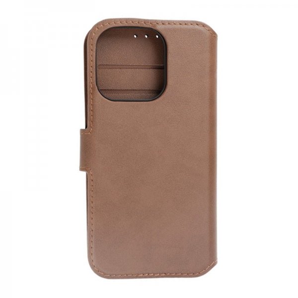 Rvelon iPhone 15 Pro Cover Ægte Læder Brun