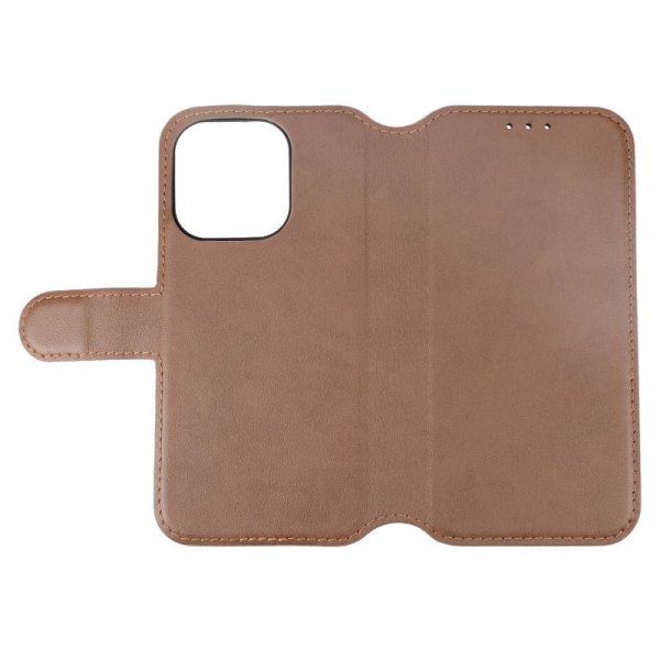 Rvelon iPhone 15 Pro Cover Ægte Læder Brun