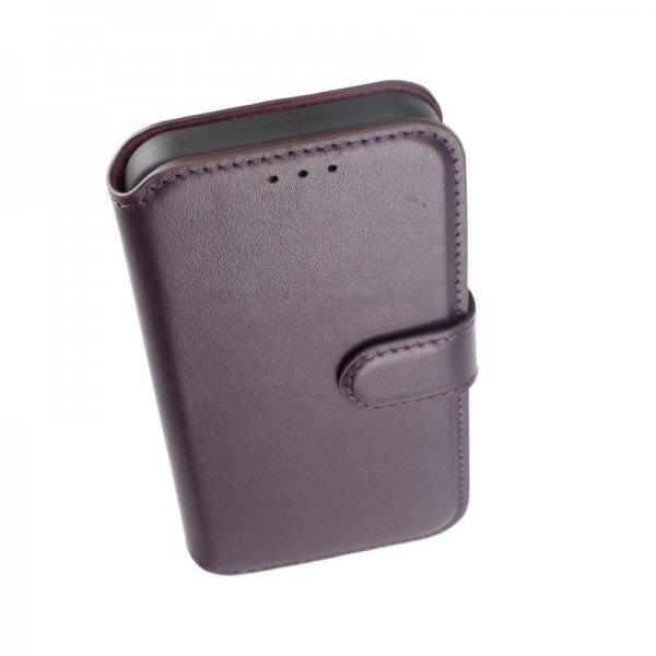 Rvelon iPhone 15 Pro Cover Ægte Læder Lilla