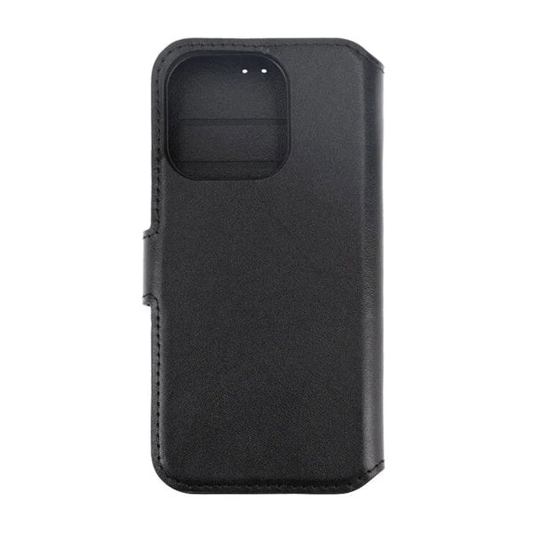 Rvelon iPhone 15 Pro Cover Ægte Læder Sort