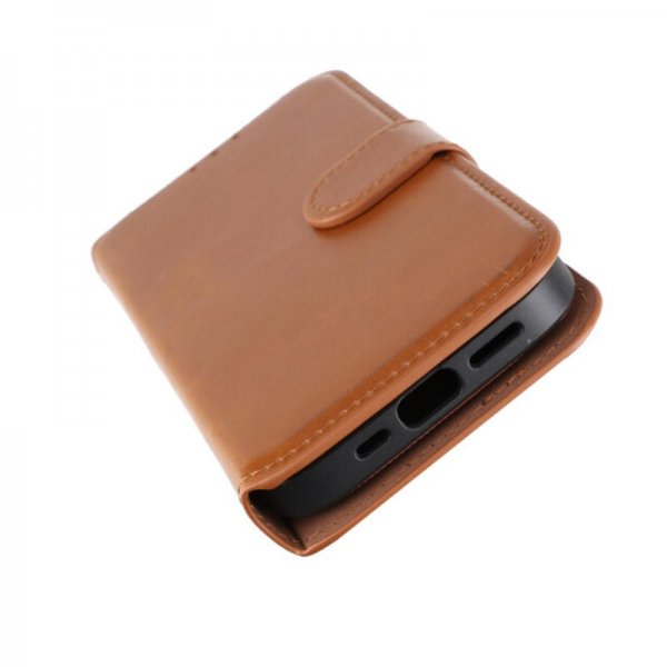 Rvelon iPhone 15 Pro Cover Magnetisk Aftageligt Etui Brun