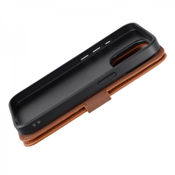 Rvelon iPhone 15 Pro Cover Magnetisk Aftageligt Etui Brun