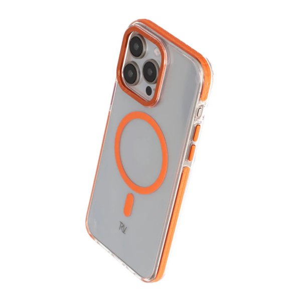 Rvelon iPhone 15 Pro Cover Forstærkede Hjørner Orange