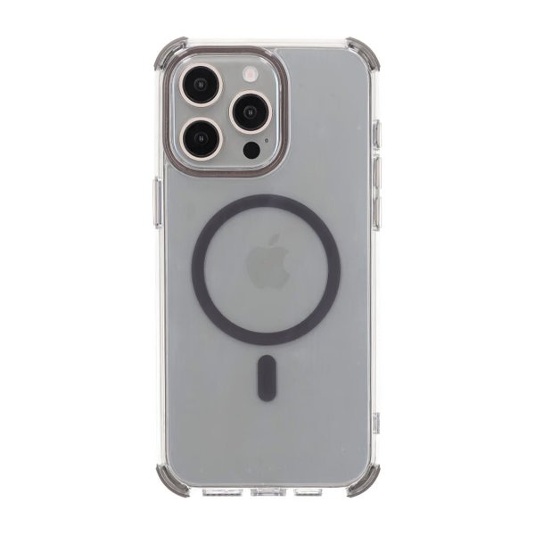 Rvelon iPhone 15 Pro Cover Forstærkede Hjørner Grå