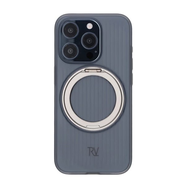 Rvelon iPhone 15 Pro Cover Roterbart MagSafe Stativ Grå