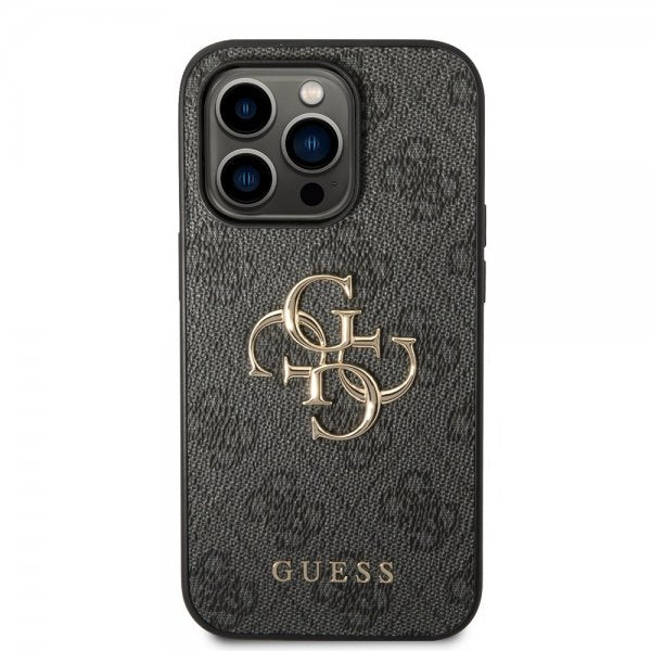 Guess iPhone 15 Pro Cover 4G Logo Grå