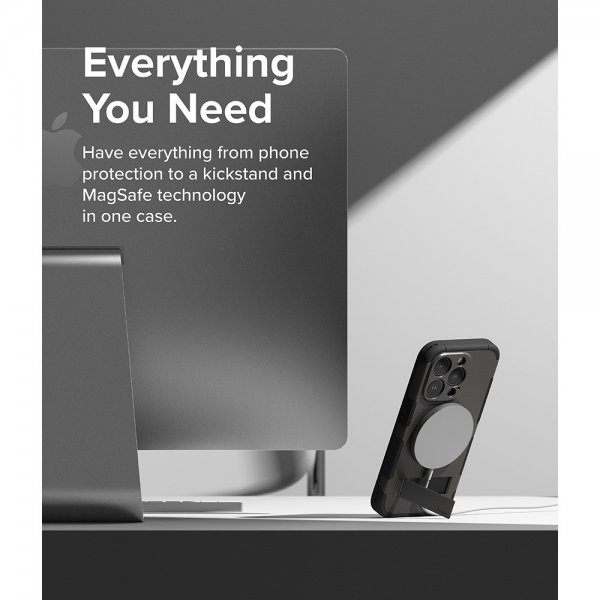 Ringke iPhone 15 Pro Cover Alle MagSafe Gun Metal