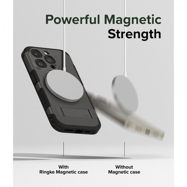 Ringke iPhone 15 Pro Cover Alle MagSafe Gun Metal