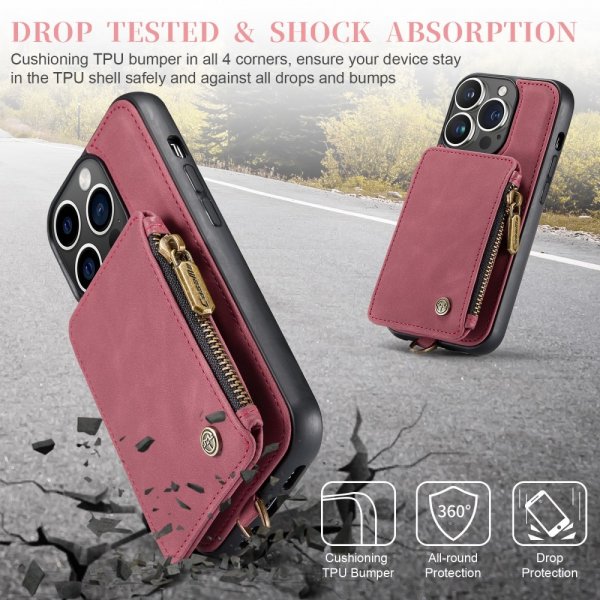 CaseMe iPhone 15 Pro Cover C20 Series Rød