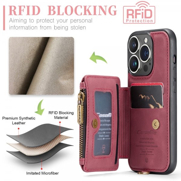 CaseMe iPhone 15 Pro Cover C20 Series Rød