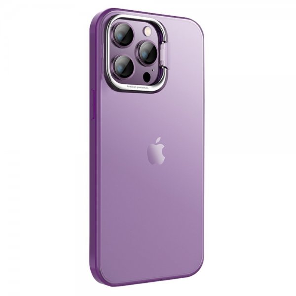 X-Level iPhone 15 Pro Cover Kameraram Kickstand Lilla