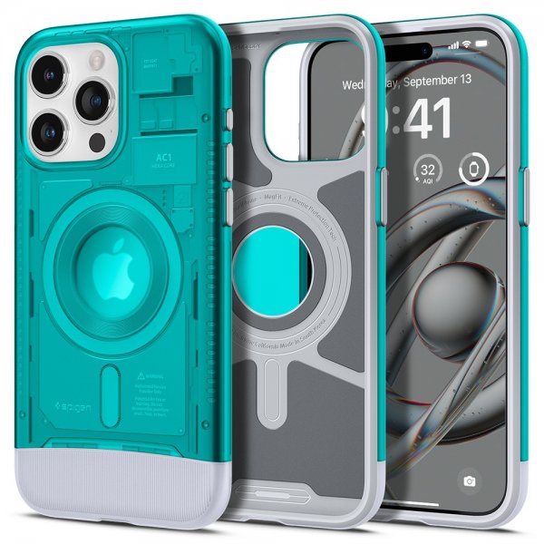 Spigen iPhone 15 Pro Cover Classic C1 MagFit Bondi Blue