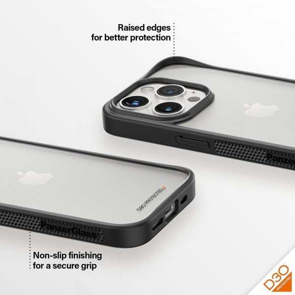 PanzerGlass iPhone 15 Pro Cover ClearCase D3O Sort