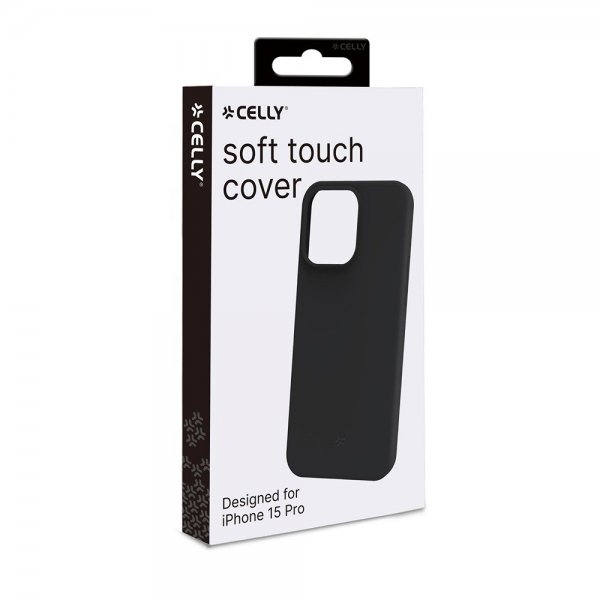Celly iPhone 15 Pro Cover CROMO Sort