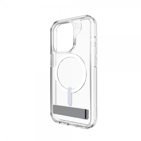 ZAGG iPhone 15 Pro Cover Crystal Palace Snap Kickstand Transparent
