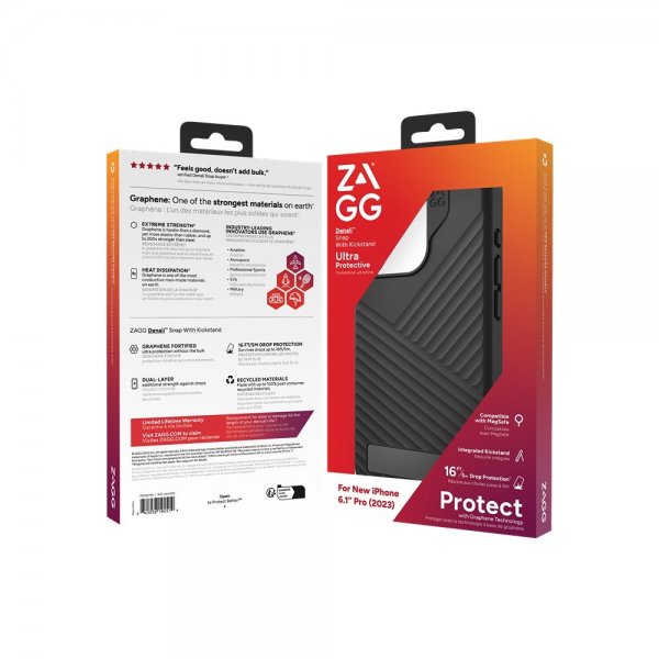 ZAGG iPhone 15 Pro Cover Denali Snap Kickstand Sort