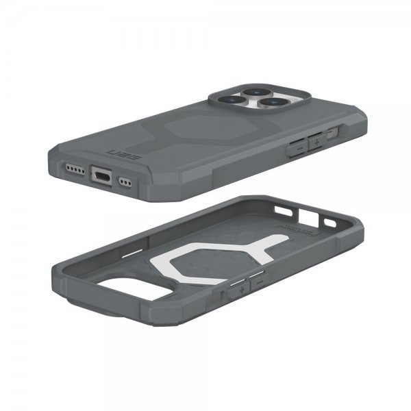 Urban Armor Gear (UAG) iPhone 15 Pro Cover Essential Armor MagSafe Sølv