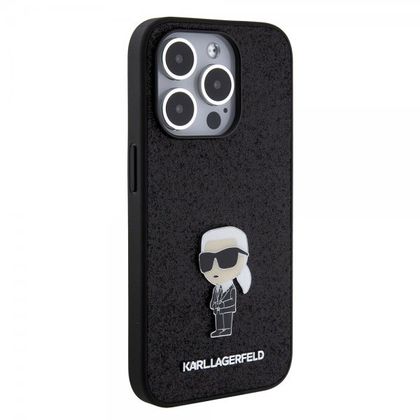 Karl Lagerfeld iPhone 15 Pro Cover Fixed Glitter Sort