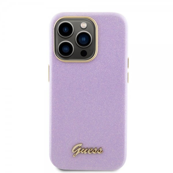 Guess iPhone 15 Pro Cover Full Glitter Wrapped Lilac