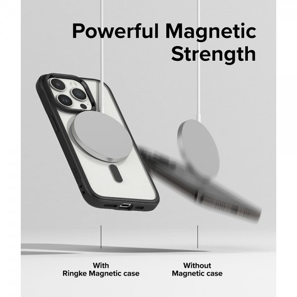 Ringke iPhone 15 Pro Cover Fusion Bold Magnetisk Mat Sort