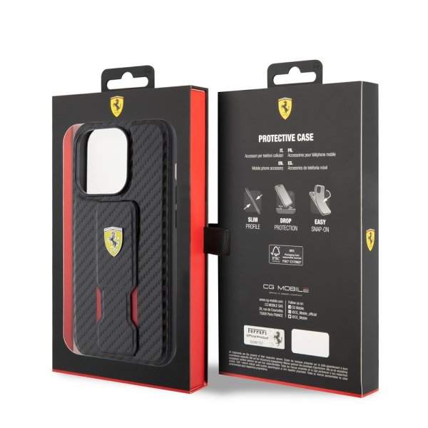 Ferrari iPhone 15 Pro Cover Grip Stand Function Sort
