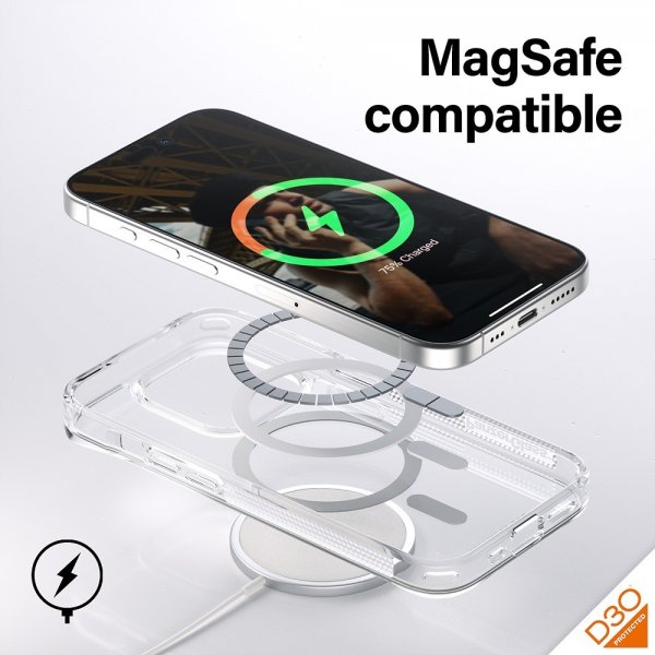 PanzerGlass iPhone 15 Pro Cover HardCase MagSafe D3O Transparent