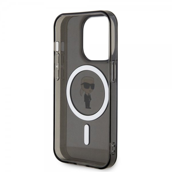 Karl Lagerfeld iPhone 15 Pro Cover Ikonik MagSafe Sort