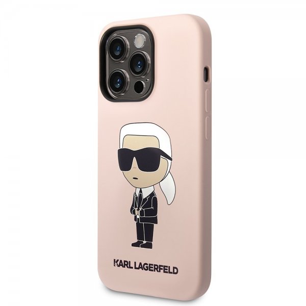 Karl Lagerfeld iPhone 15 Pro Cover Ikonik NFT Rosa