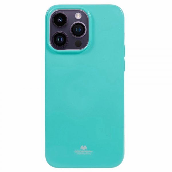 Mercury iPhone 15 Pro Cover Jelly Glitter Cyan