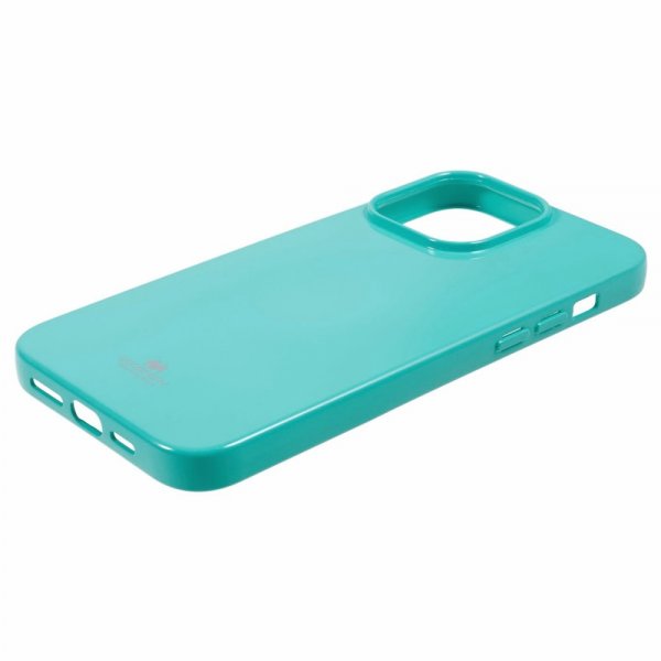 Mercury iPhone 15 Pro Cover Jelly Glitter Cyan