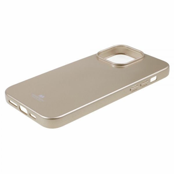 Mercury iPhone 15 Pro Cover Jelly Glitter Guld