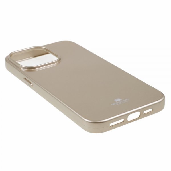 Mercury iPhone 15 Pro Cover Jelly Glitter Guld