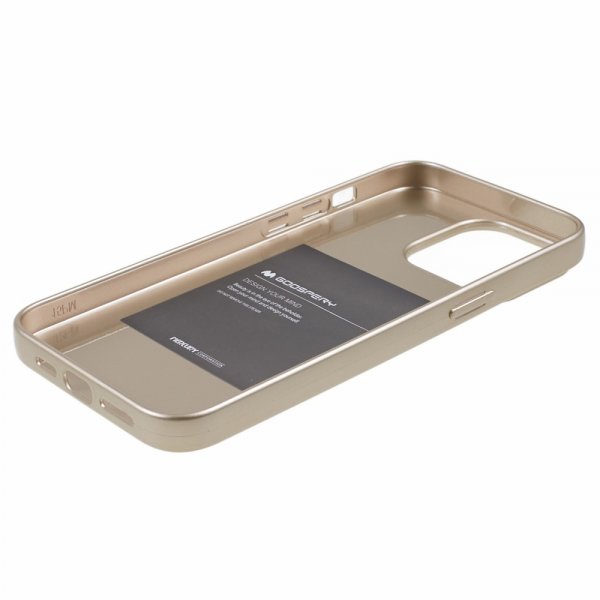 Mercury iPhone 15 Pro Cover Jelly Glitter Guld