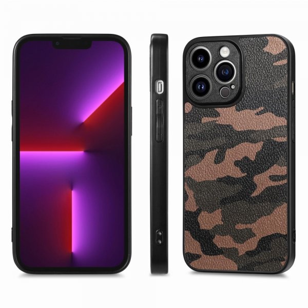 iPhone 15 Pro Cover Camouflage Brun