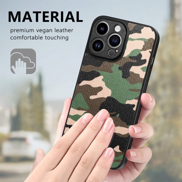 iPhone 15 Pro Cover Camouflage Gul