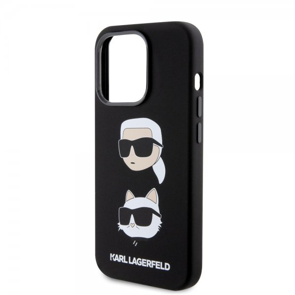 Karl Lagerfeld iPhone 15 Pro Cover Karl & Choupette Sort