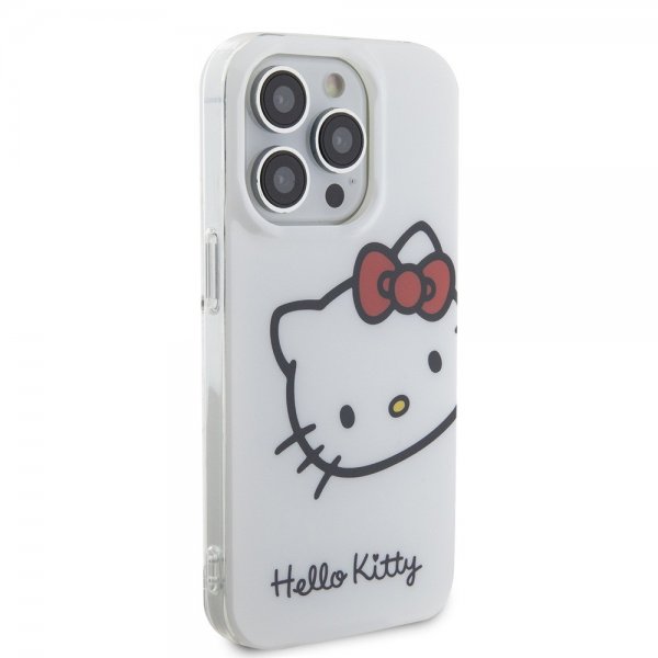 Hello Kitty iPhone 15 Pro Cover Kitty Logo Hvid