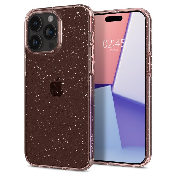 Spigen iPhone 15 Pro Cover Liquid Crystal Glitter Rose Quartz