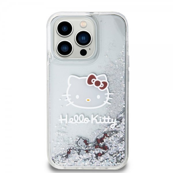 Hello Kitty iPhone 15 Pro Cover Liquid Glitter Translucent
