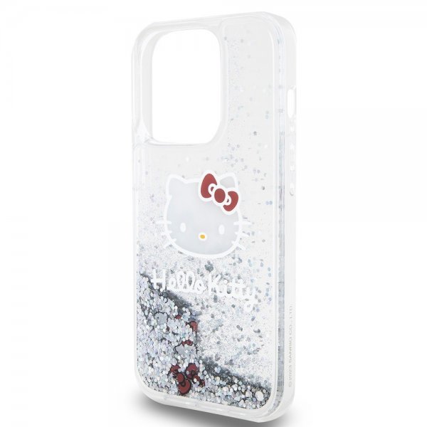 Hello Kitty iPhone 15 Pro Cover Liquid Glitter Translucent