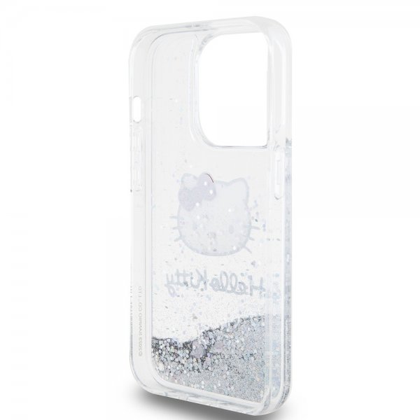 Hello Kitty iPhone 15 Pro Cover Liquid Glitter Translucent