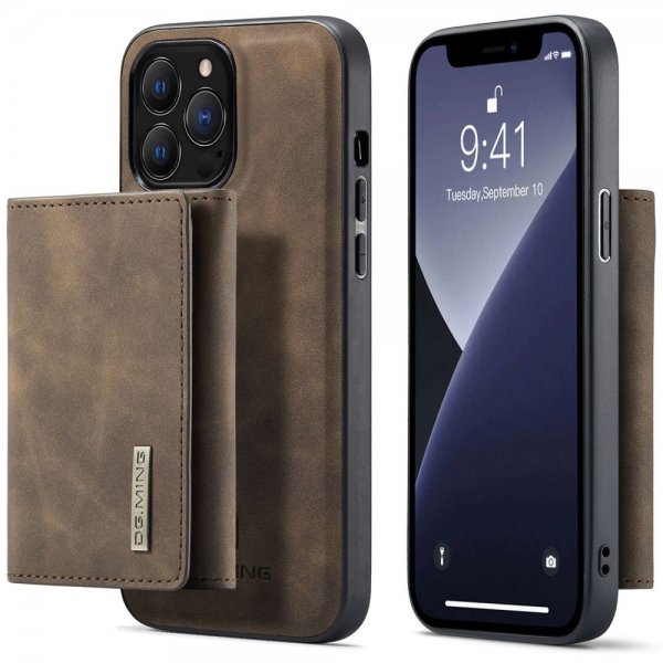 Dg.Ming iPhone 15 Pro Cover M1 Series Aftagelig Kortholder Kaffe