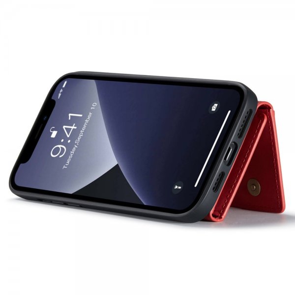 Dg.Ming iPhone 15 Pro Cover M2 Series Aftagelig Kortholder Rød