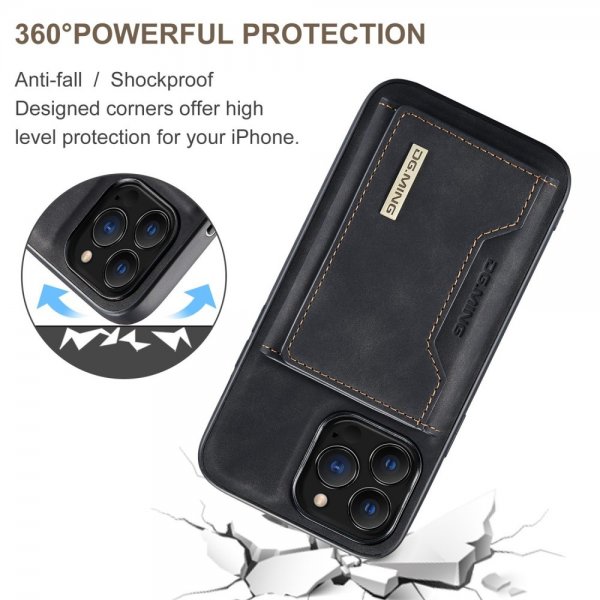 Dg.Ming iPhone 15 Pro Cover M2 Series Aftagelig Kortholder Sort