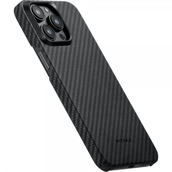 Pitaka iPhone 15 Pro Cover MagEZ Case 4 Sort/Grå Twill