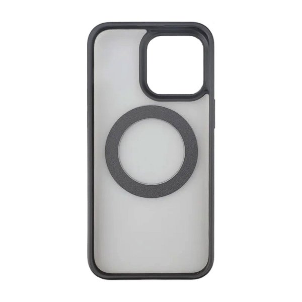 Rvelon iPhone 15 Pro Cover Roterbart MagSafe Stativ Mat Sort